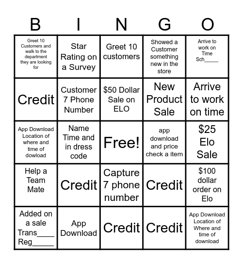 Academy Bingo Card