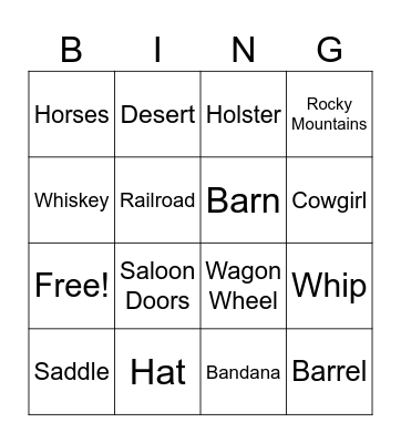Christmas In July Bingo Card