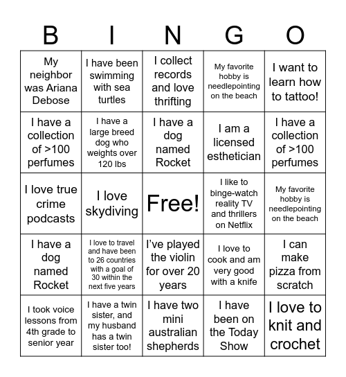 IPhO NFC In-Person Bingo Card