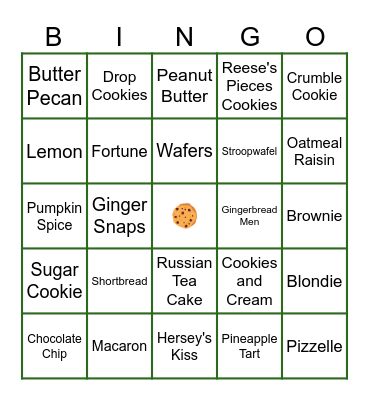 Christmas in July Cookie Swap Bingo! Bingo Card