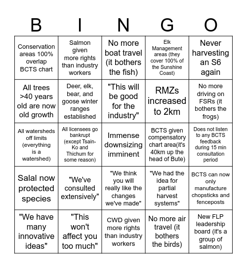 FLP Bingo Card