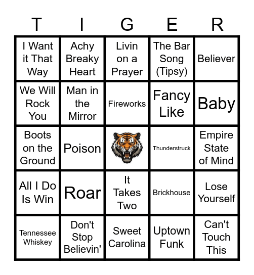 TMS MUSIC BINGO Card