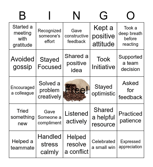 Coffee Bean Book Club Bingo Card