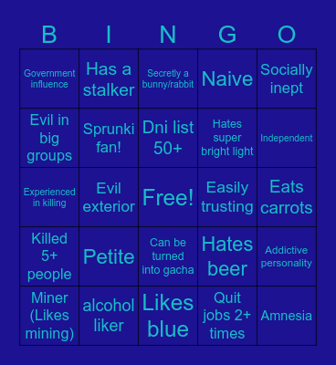 Cypress Kinnie Bingo Card