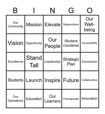 EMPOWER 2030 Bingo Card