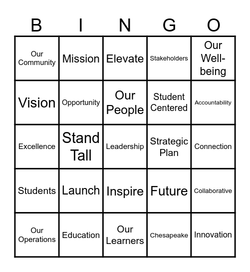 EMPOWER 2030 Bingo Card