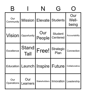 EMPOWER 2030 Bingo Card