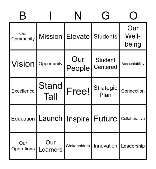 EMPOWER 2030 Bingo Card