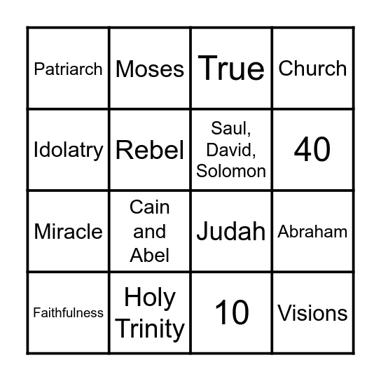 Christian Worldview Bingo Card
