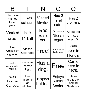 How Well Do You Know Mrs. Davis? Bingo Card