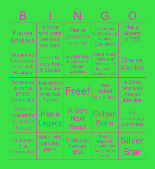 TRO BOOTS AND BLING BINGO 👢💍🩷💚 Bingo Card