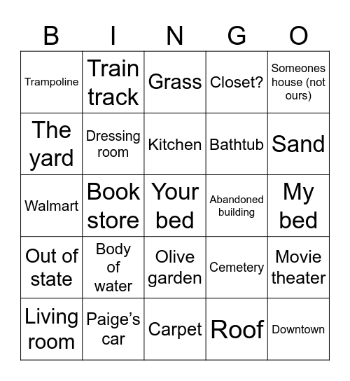 Did it Bingo Card
