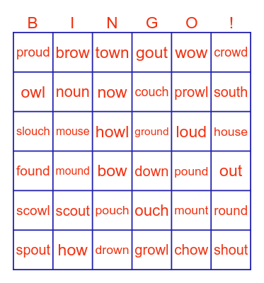 Sounds Write Bingo Card