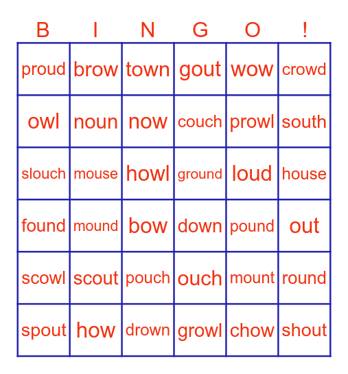 Sounds Write Bingo Card