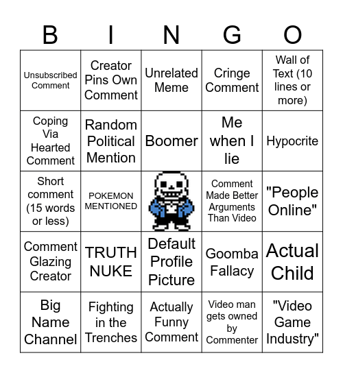 Definitely Not Bravo Six Bingo (I need to pay for private) Bingo Card