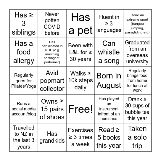 Bingo Card