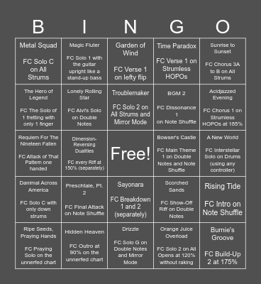 Bitcrumch Expert Bingo Card