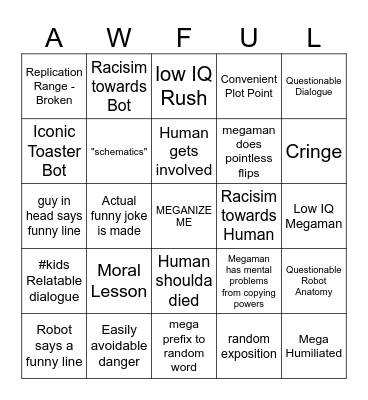 new megaman Bingo Card
