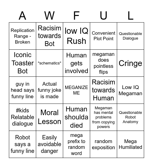 new megaman Bingo Card