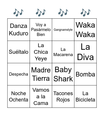 BINGO MUSICAL Bingo Card