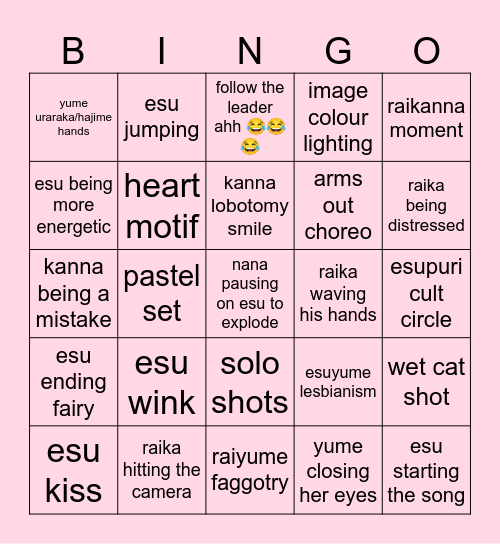 esupuri 3dmv bingo Card