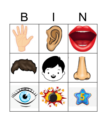 Die Körperteile Bingo Card