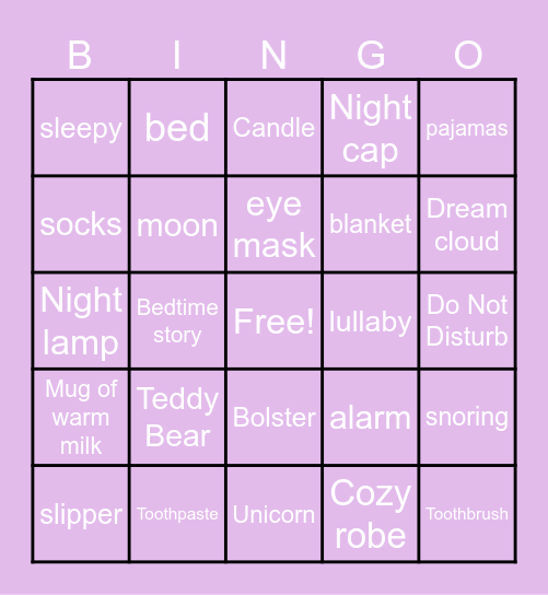SGH DND Bingo Card