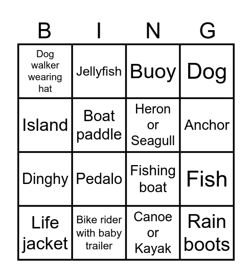 Iridium Boat Bingo Card