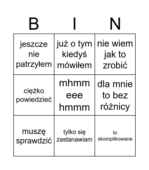 Skibidi Bingo Card