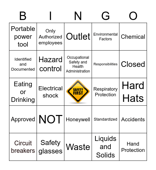 Safety Week 2025(Hazard Control Bingo Card