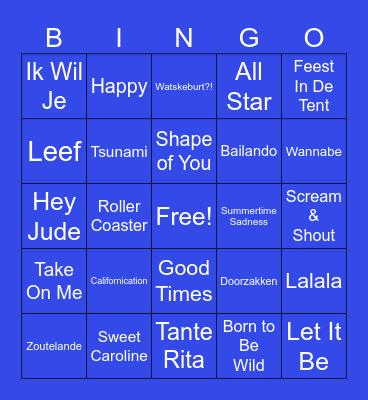 TIME WILL TELL - OPEN TOERNOOI 2025 Bingo Card