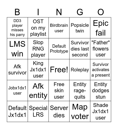 PB14 bingo Card