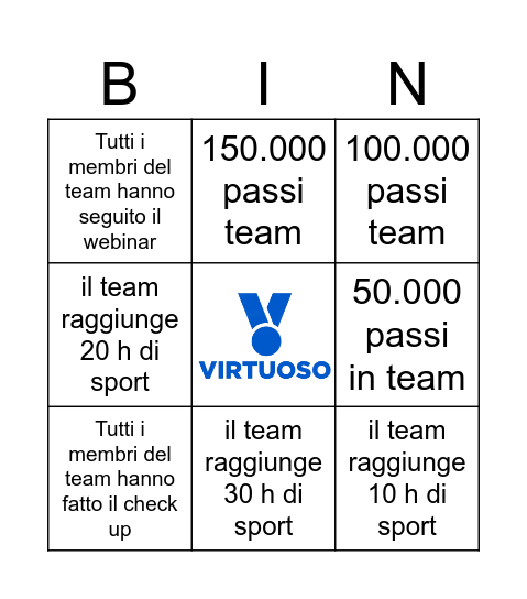 Challenge 3x3 Bingo Card