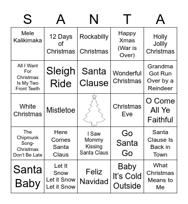 CHRISTMAS Bingo Card