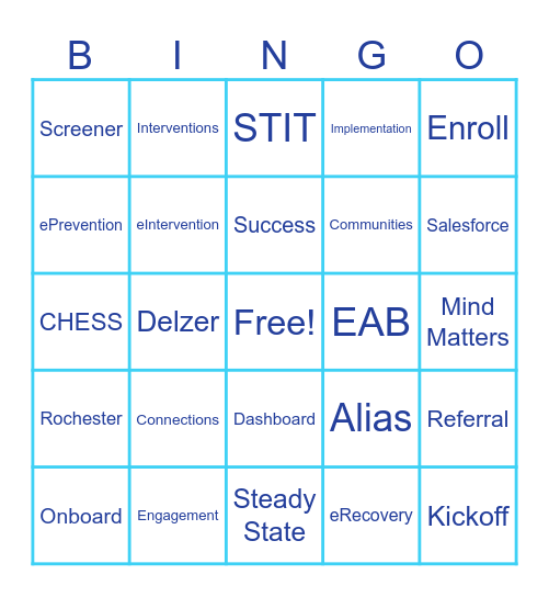 CS Team Bingo Card