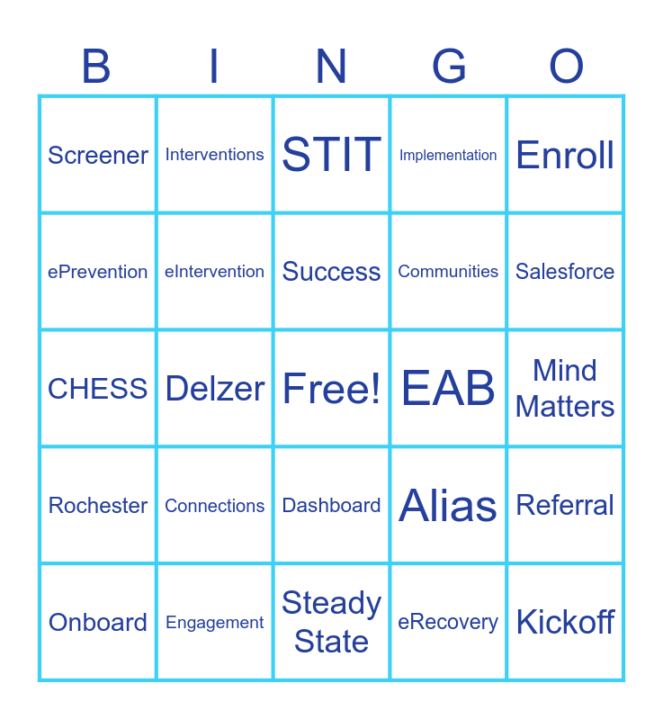 CS Team Bingo Card