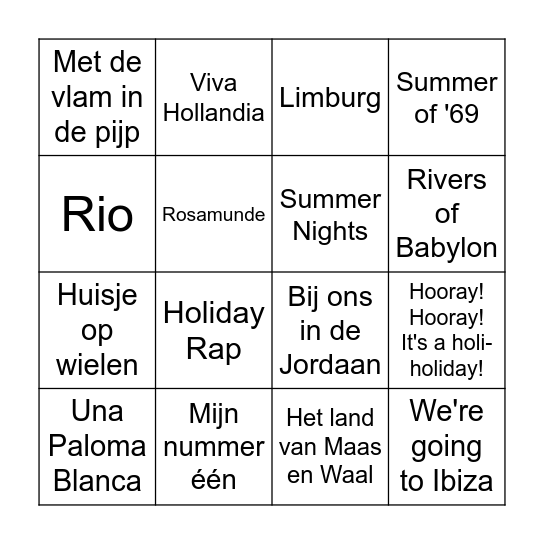 Daniel ronde 3 Wolvega Bingo Card