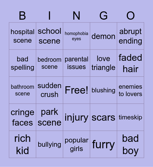 Schwuchtel Bingo Card