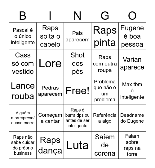Tts Bingo Card