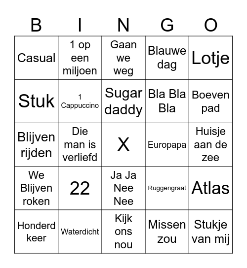 Nederlandstalig! Bingo Card