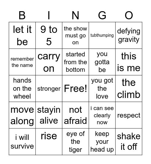 Bearcat BINGO Card