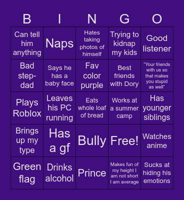Bestie bingo Card