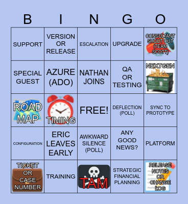 Product Call Bingo Card