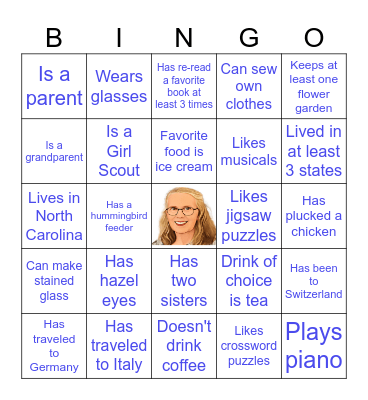 Mamaw's Bingo Card