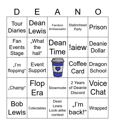 2 Years Of Deanie Discord Bingo Card