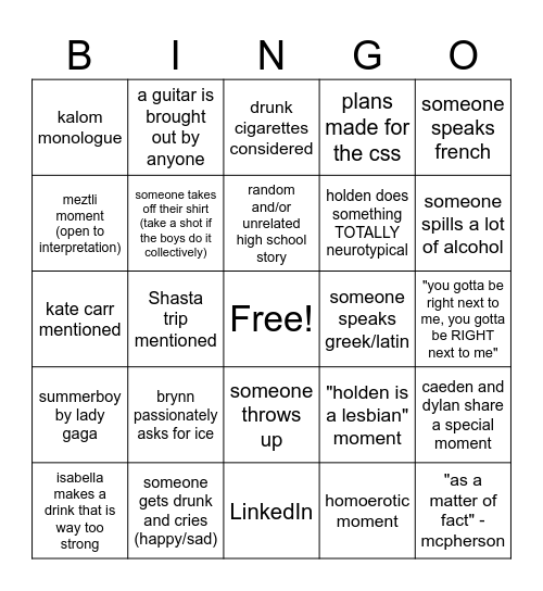 holden bingo 21 yay Bingo Card