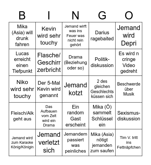 Das Phoadsen-Bingo Card