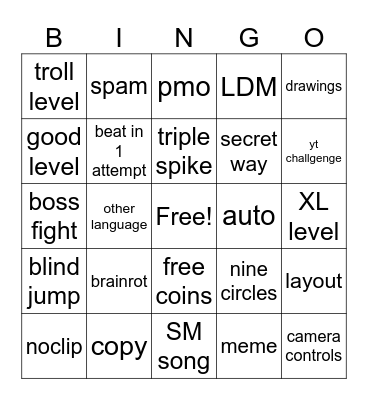 gd bingo Card