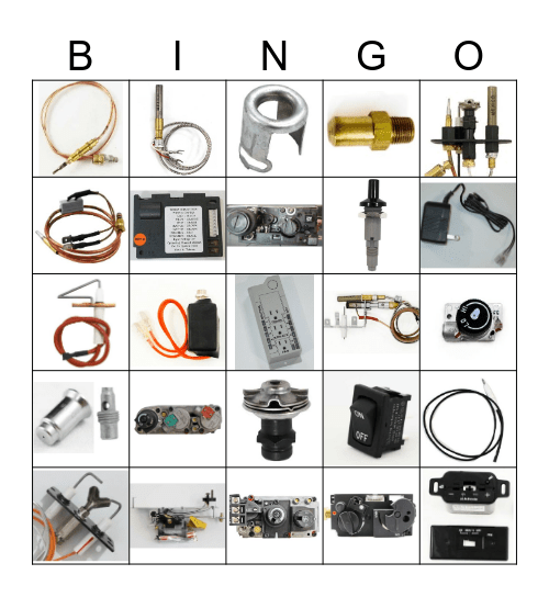 Gas Fireplace Bingo Card