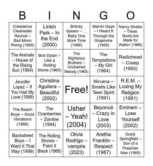 NARINAN Bingo Card